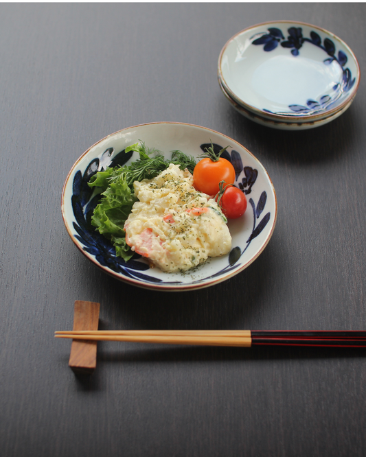 Blue & White Hand-Painted Japanese Small Plate 6.3" – Hasami Ware