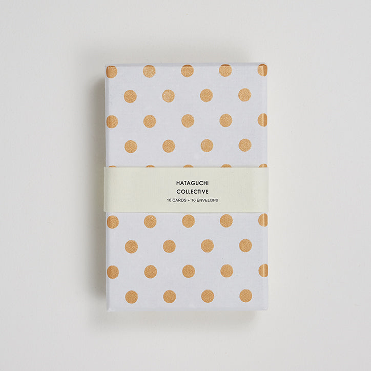 Upcycled Cotton Pulp Greeting Cards - Dots Gold