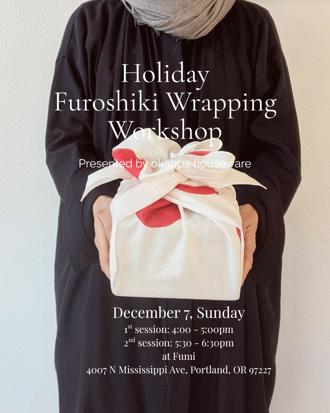 Holiday Furoshiki Wrapping Workshop