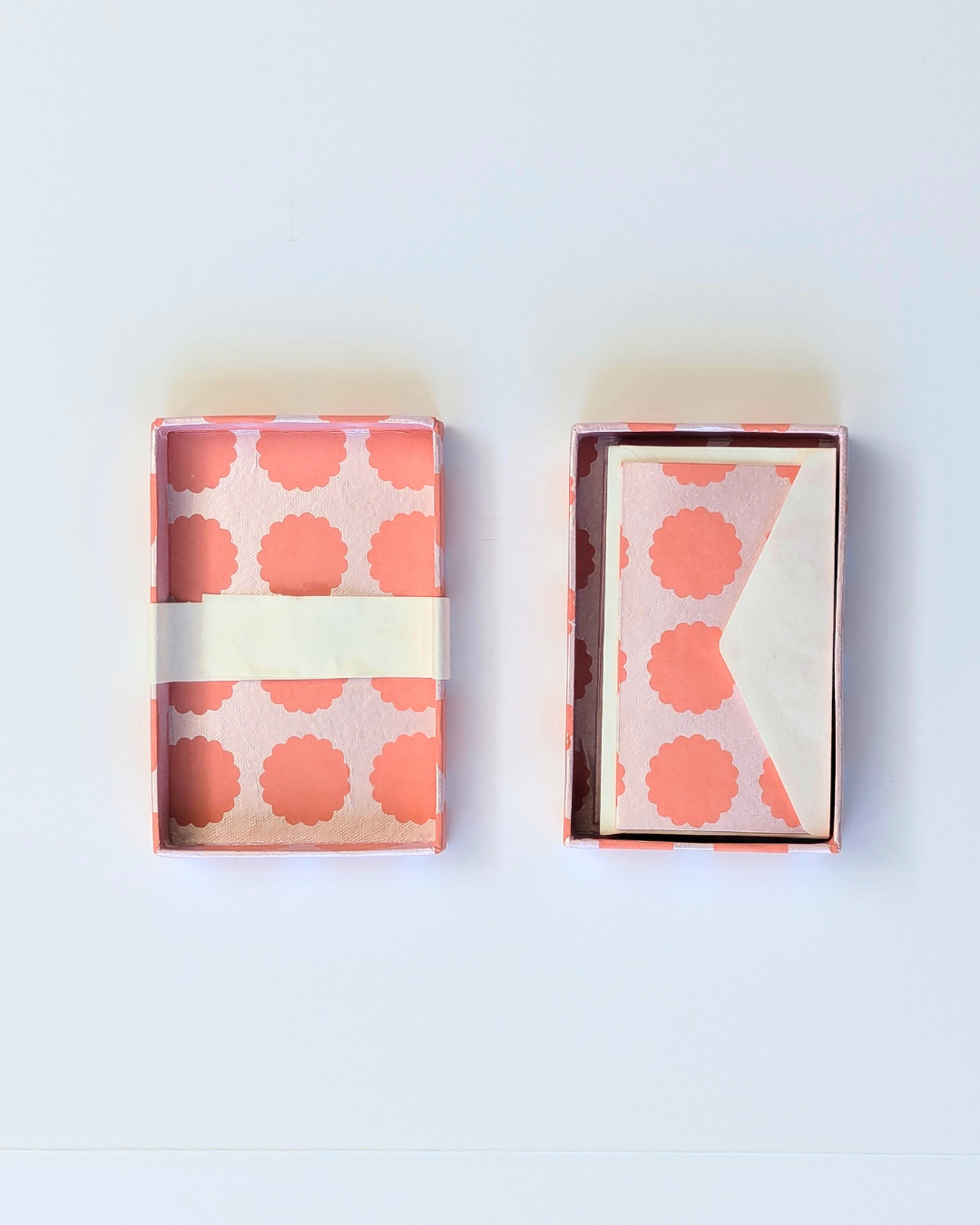 Upcycled Cotton Pulp Greeting Cards - Biscuit Rose | Set of 10 in a Box