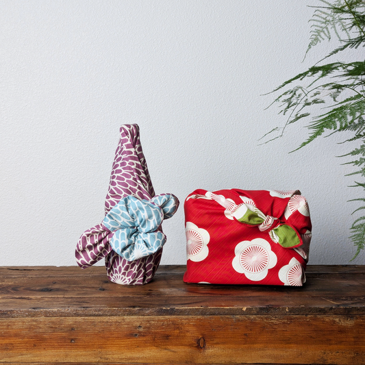 Reversible Furoshiki Wrapping Cloth 27.6x27.6"