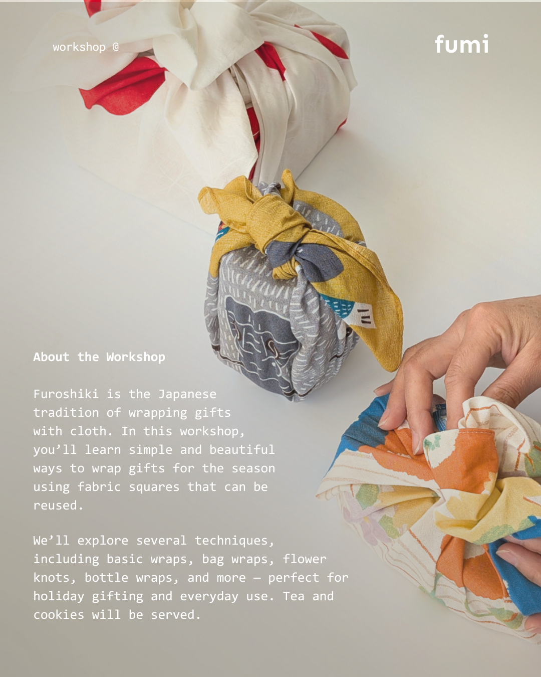 Furoshiki Workshop at Fumi
