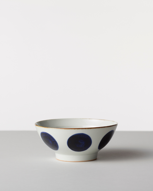 Blue & White Hand-Painted Japanese Ramen Bowl – Hasami Ware