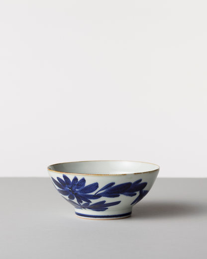 Blue & White Hand-Painted Japanese Ramen Bowl – Hasami Ware