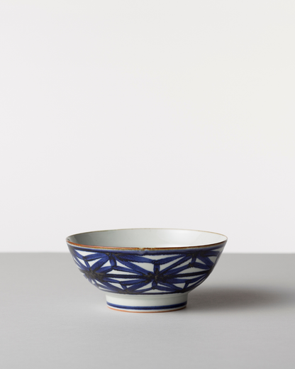 Blue & White Hand-Painted Japanese Ramen Bowl – Hasami Ware