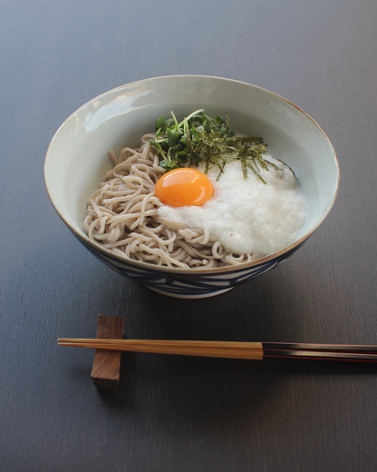 Blue & White Hand-Painted Japanese Ramen Bowl – Hasami Ware