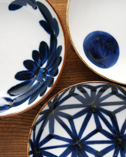 Blue & White Hand-Painted Japanese Small Plate 6.3" – Hasami Ware