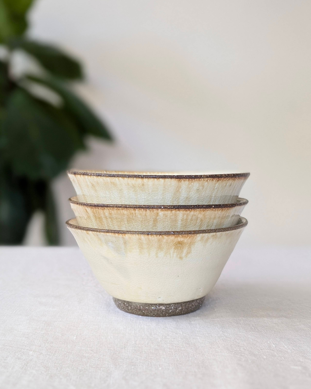 Ceramic Donburi / Ramen Bowl – 6.75" three stacked