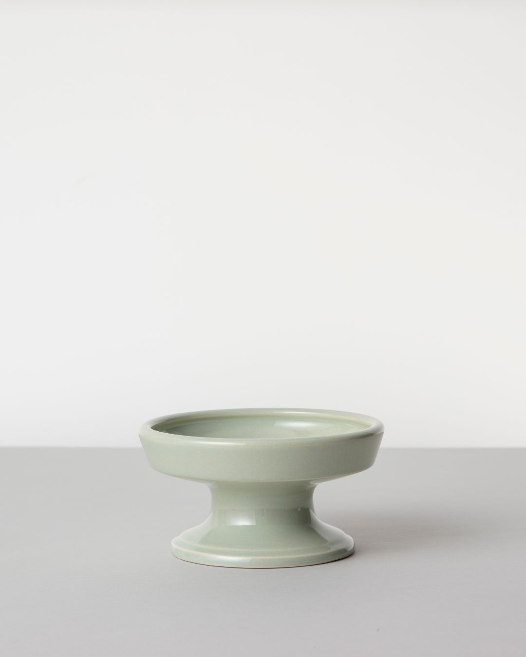 Ceramic Raised Pet Food Bowl 16cm (6.3") Celadon Green