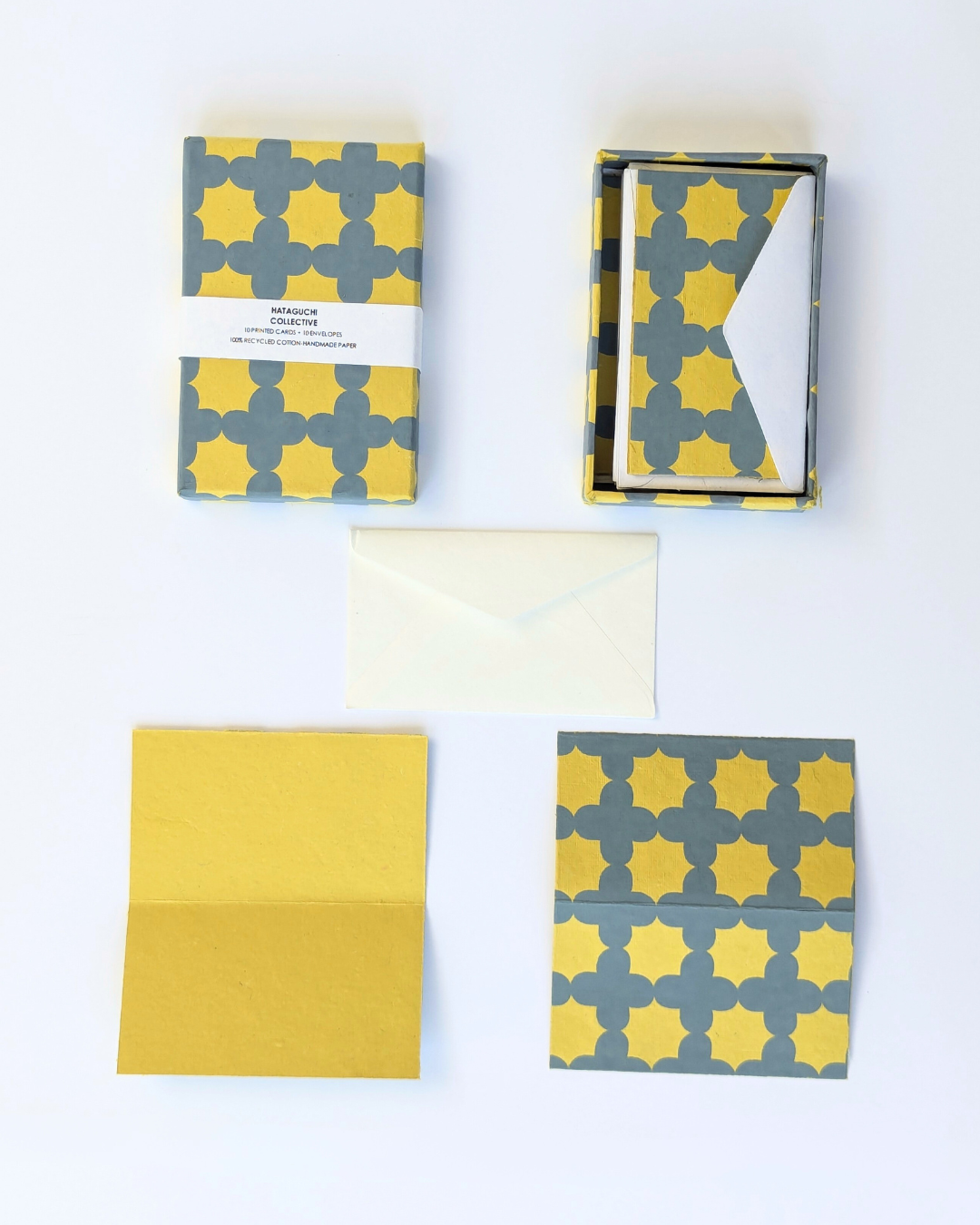 Upcycled Cotton Pulp Greeting Cards - Tetu Moss | Set of 10 in a Box