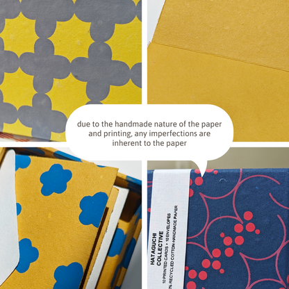 Upcycled Cotton Pulp Long Cards - Set of 3  6.75 x 3.5”