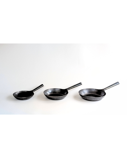 Hand-Forged Iron Frying Pan – KIYA x Yamada Kogyosho horizontal all sizes
