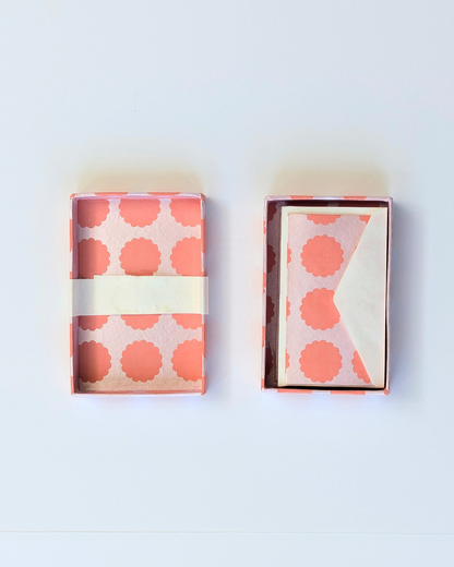 Upcycled Cotton Pulp Greeting Cards - Biscuit Rose | Set of 10 in a Box