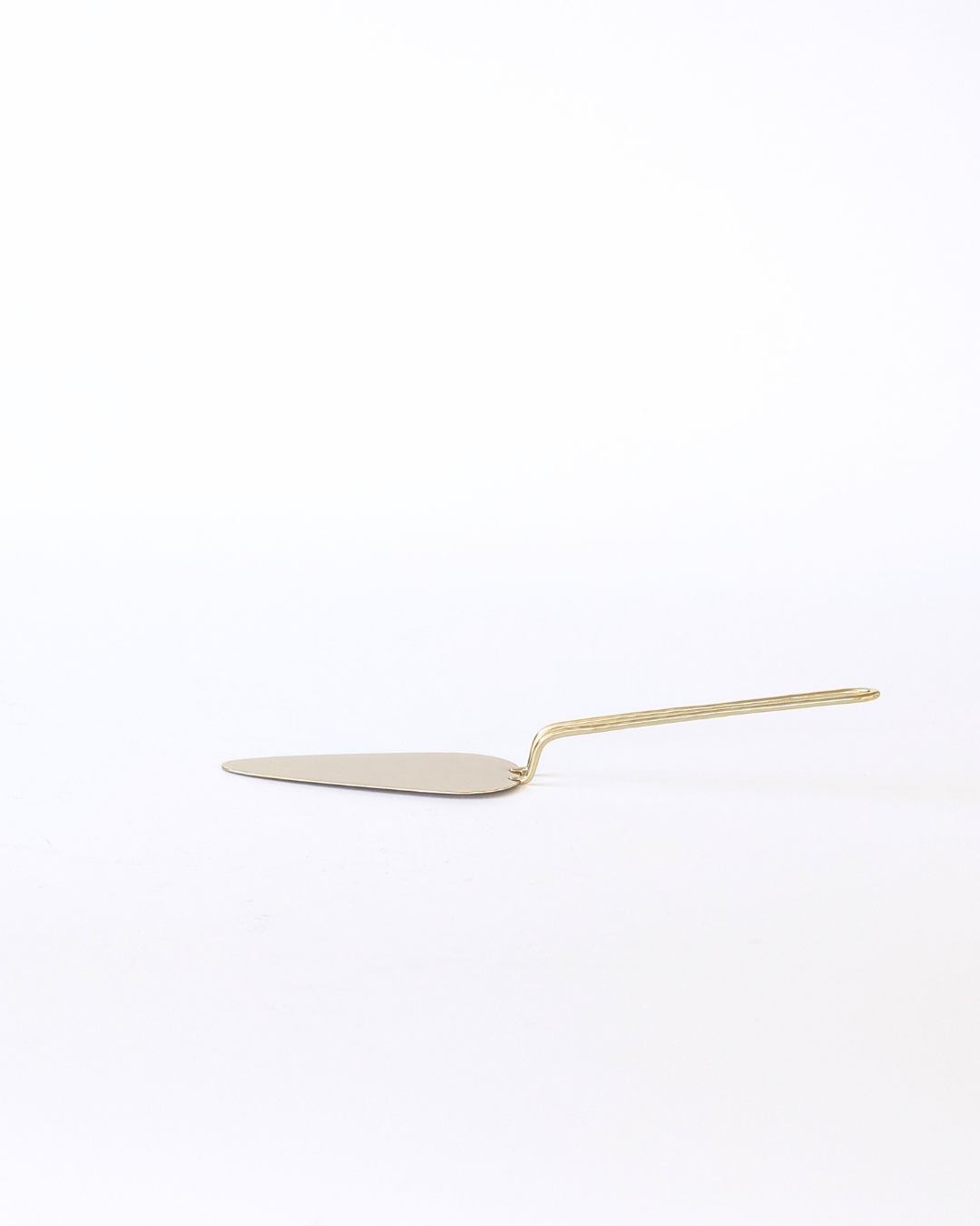 Japanese Brass Pie Server | Lue side