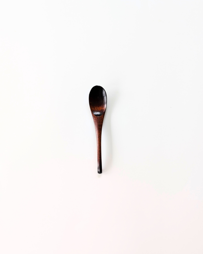 Maple Wood Soup Spoon — No-Slip Resting Design, Fuki-Urushi Finish