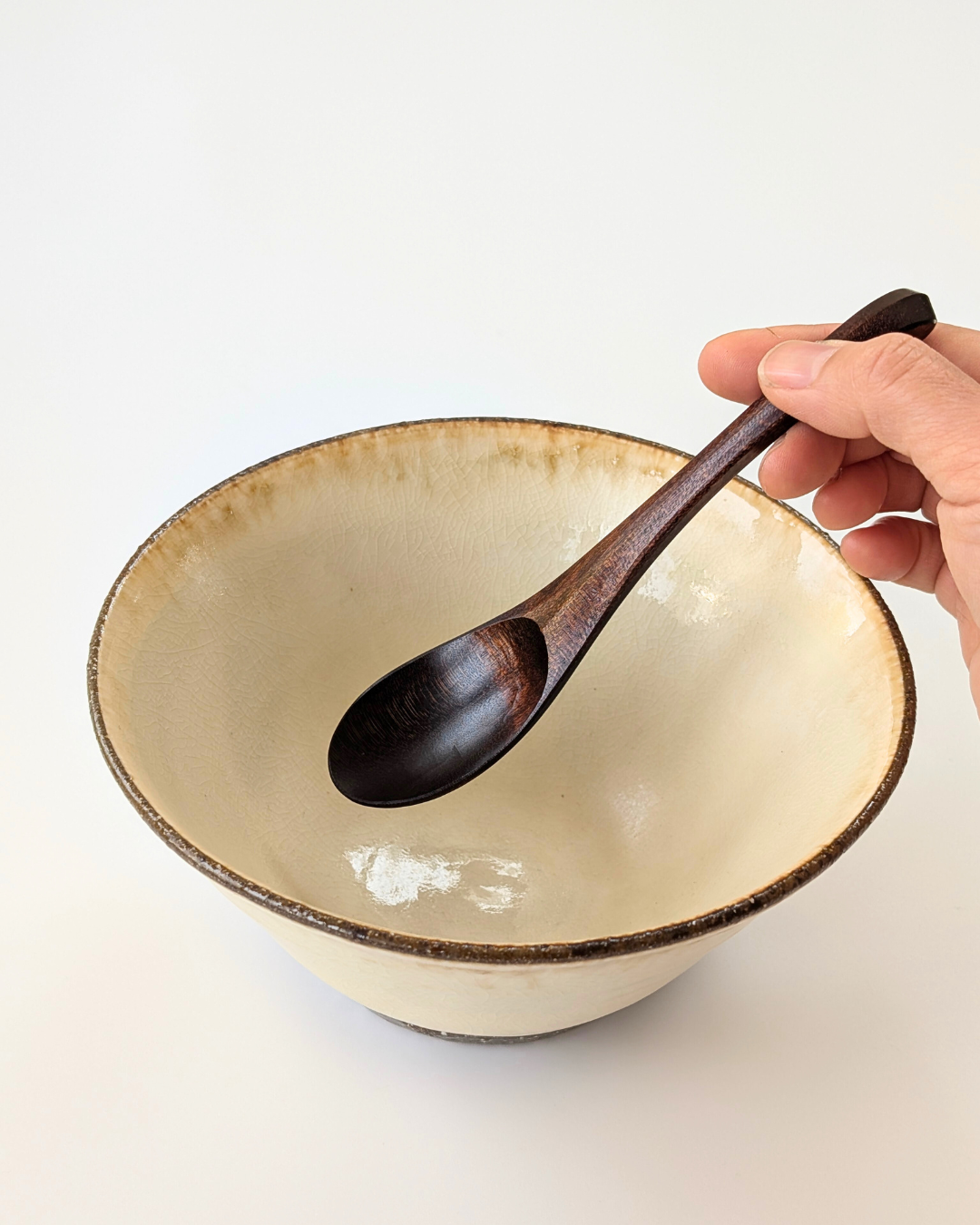 Maple Wood Soup Spoon — No-Slip Resting Design, Fuki-Urushi Finish