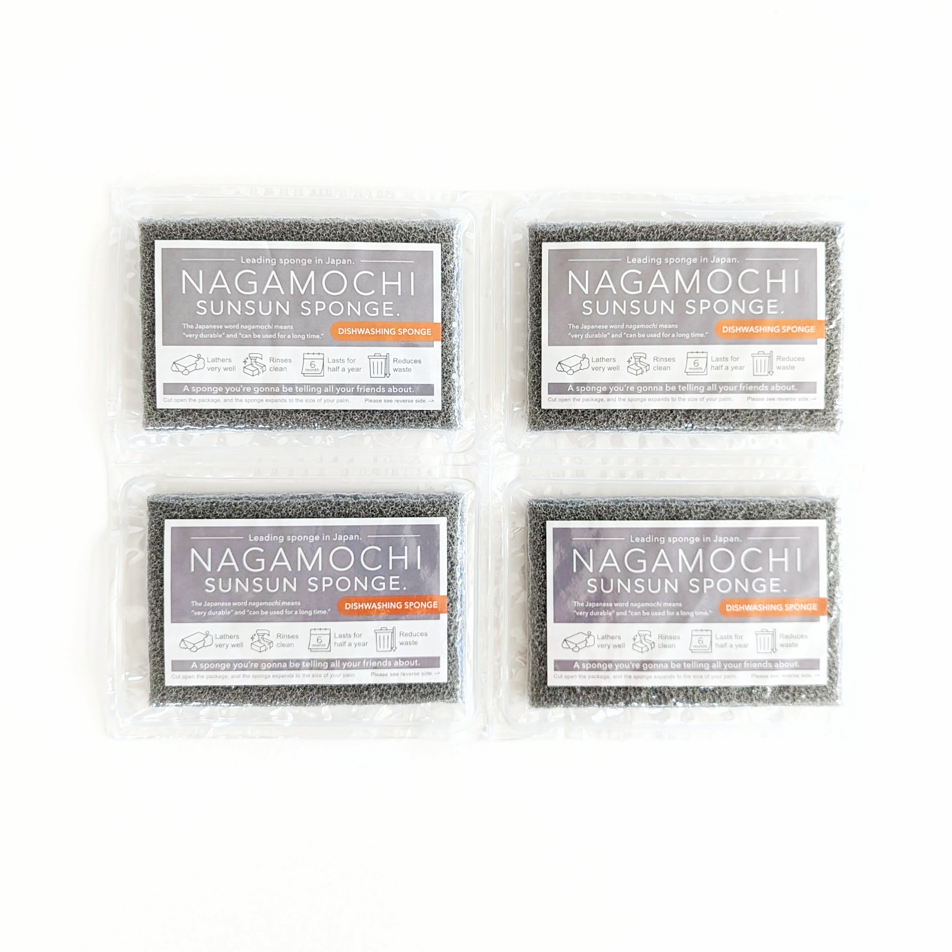 Nagamochi Sunsun Sponge 4-pack