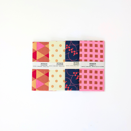 Upcycled Cotton Pulp Long Cards - Set of 3  6.75 x 3.5”