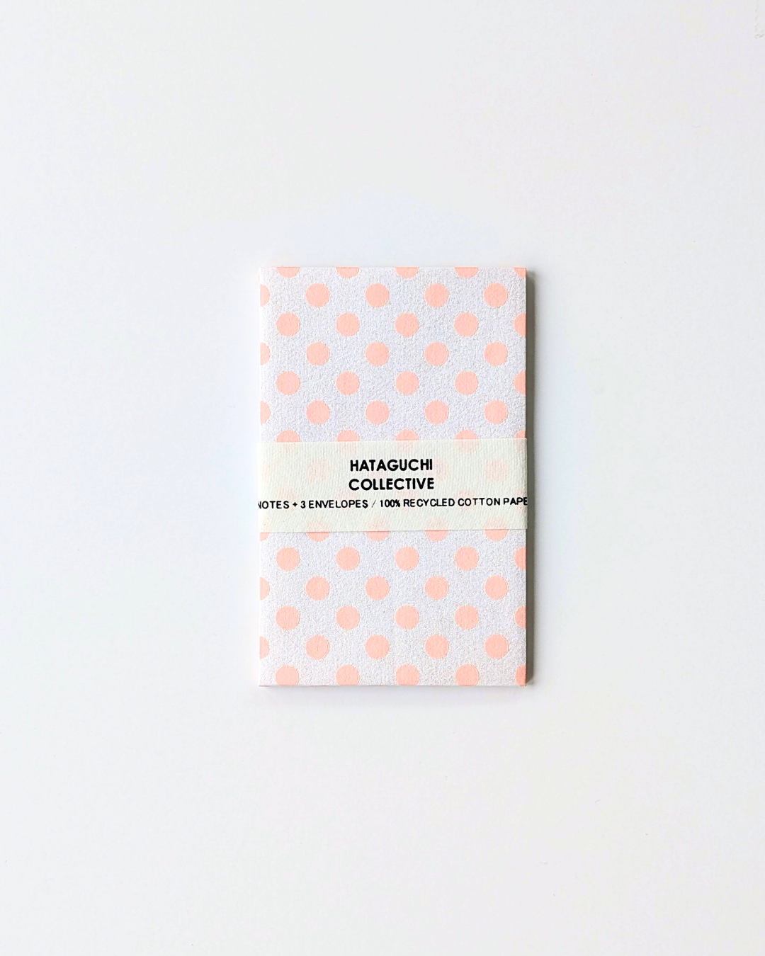 Upcycled Cotton Pulp Small Cards - Dots Silver x Pink | Set of 3  2.75 x 4”