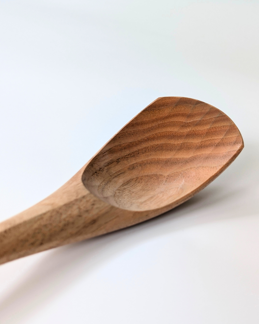 Walnut Serving Spoon closeup