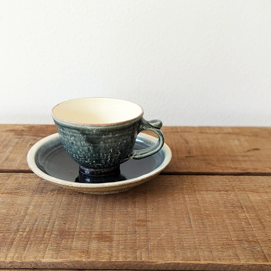 Blue Cup & Saucer 8 oz